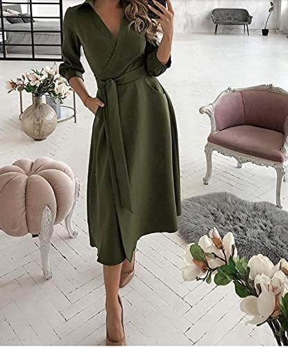 Damesjurk Lange Mouwen Zwart Elegante Stijl - StudioMarella