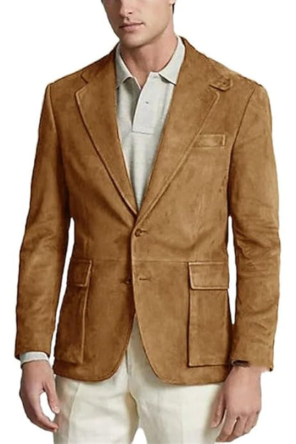 Blazer voor Mannen Elegant Leer