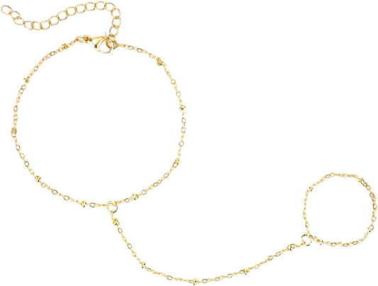 Gouden Handketting Armband Set voor Vrouw - StudioMarella
