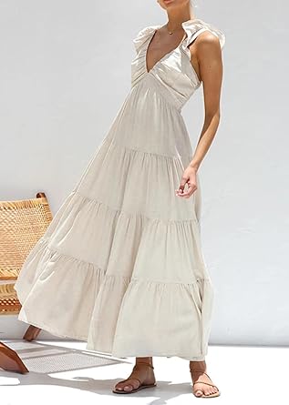 Vrouwen Zomerjurk Lange Maxi Jurk met Franje - StudioMarella