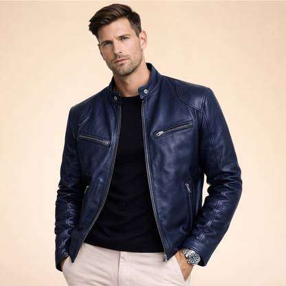 Leren Jack Elegant Tijdloos Design voor Mannen