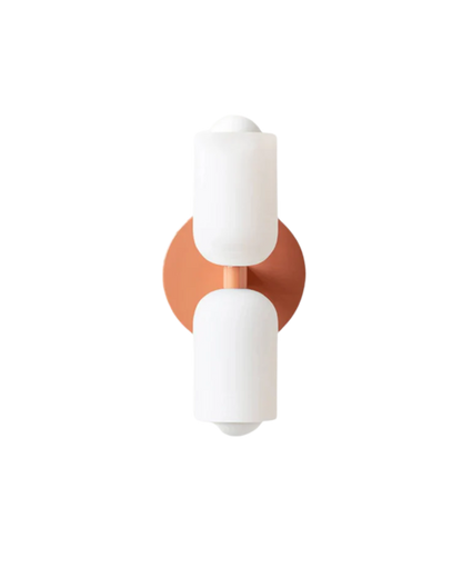 Sansoti | Wandlamp met Dubbele Glazen Kappen voor Slaapkamer en Woonkamer – E27 Wandverlichting