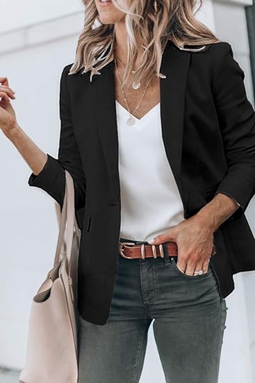 Dames Blazer Met Zakken Elegant Klassiek Design