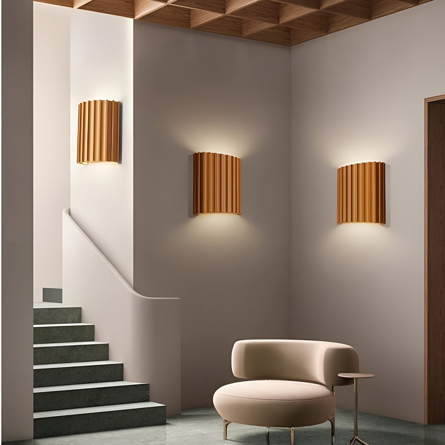 Wandlamp Resin Sculptuur Golvend Nordisch Wit Groen Grijs Slaapkamer Hal