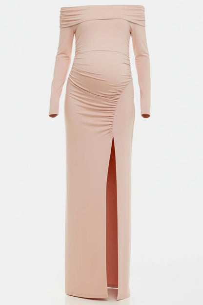 Zwangerschapsjurk Maxi Off Shoulder Elegante Zomerjurk voor Dames