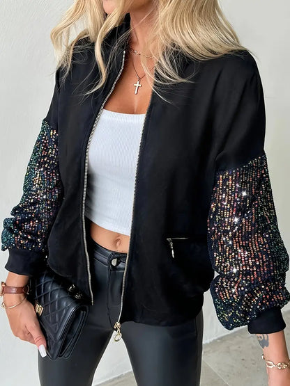 Glitter Damesjack met Pailletten
