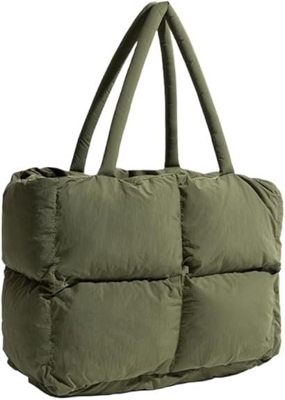 Dames Tote Tas Zwart Puffer Stijlvol en Ruim