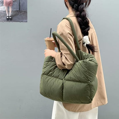 Dames Tote Tas Zwart Puffer Stijlvol en Ruim