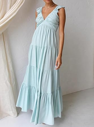 Vrouwen Zomerjurk Lange Maxi Jurk met Franje