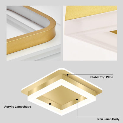 Plafondlamp Vierkant LED Modern Metaal En Acryl Flush Mount Design