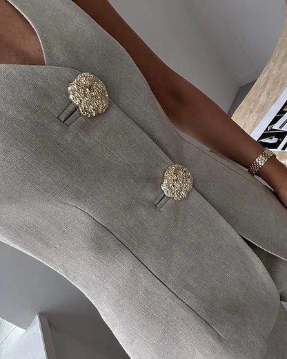 Dames Gilet Zonder Manches Elegant Design