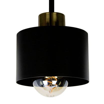 Plafondlamp 3 Lichts Zwart Goud Metaal E27 Ø30cm Modern Design