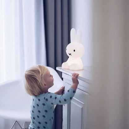 Konijn Nachtlamp Led Dimbaar Wit Siliconen Kinderkamer Sfeerverlichting Decoratie Tafellamp