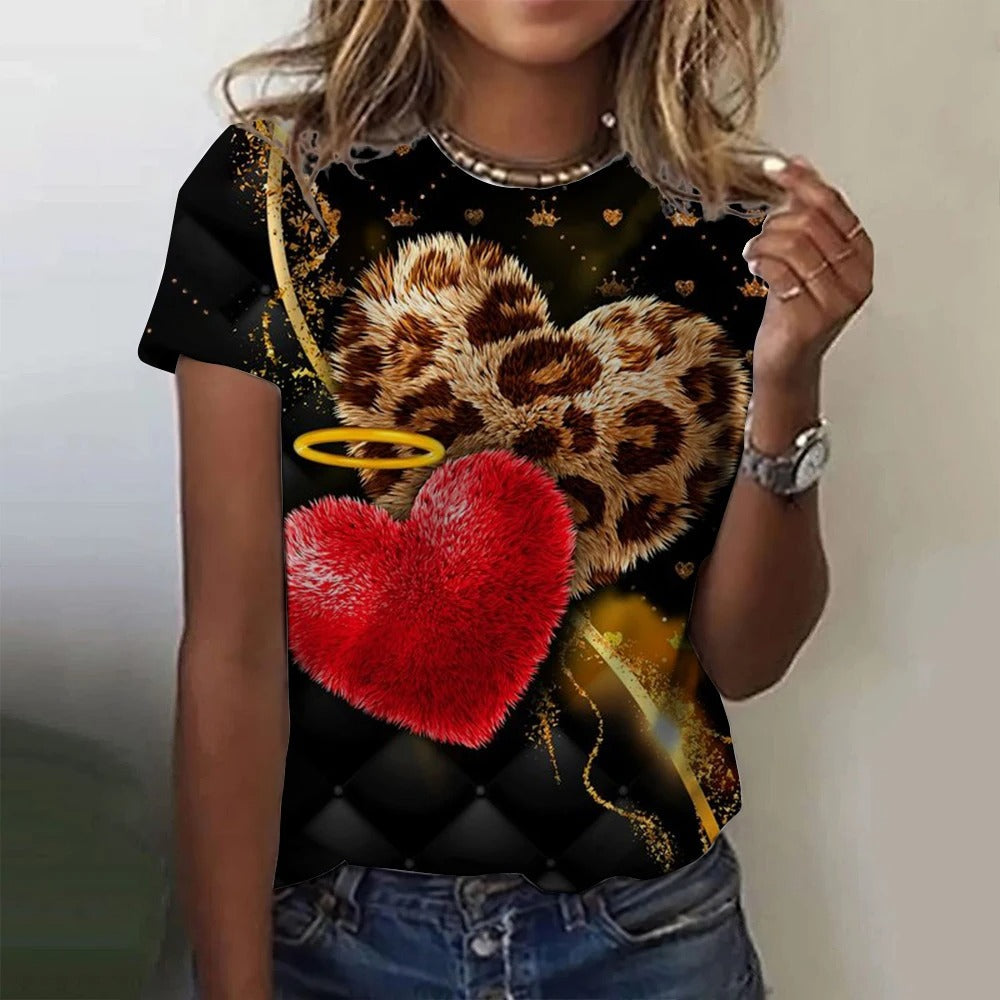 Dames T-shirt Kort Mouw Zomerjurk Stijl - StudioMarella
