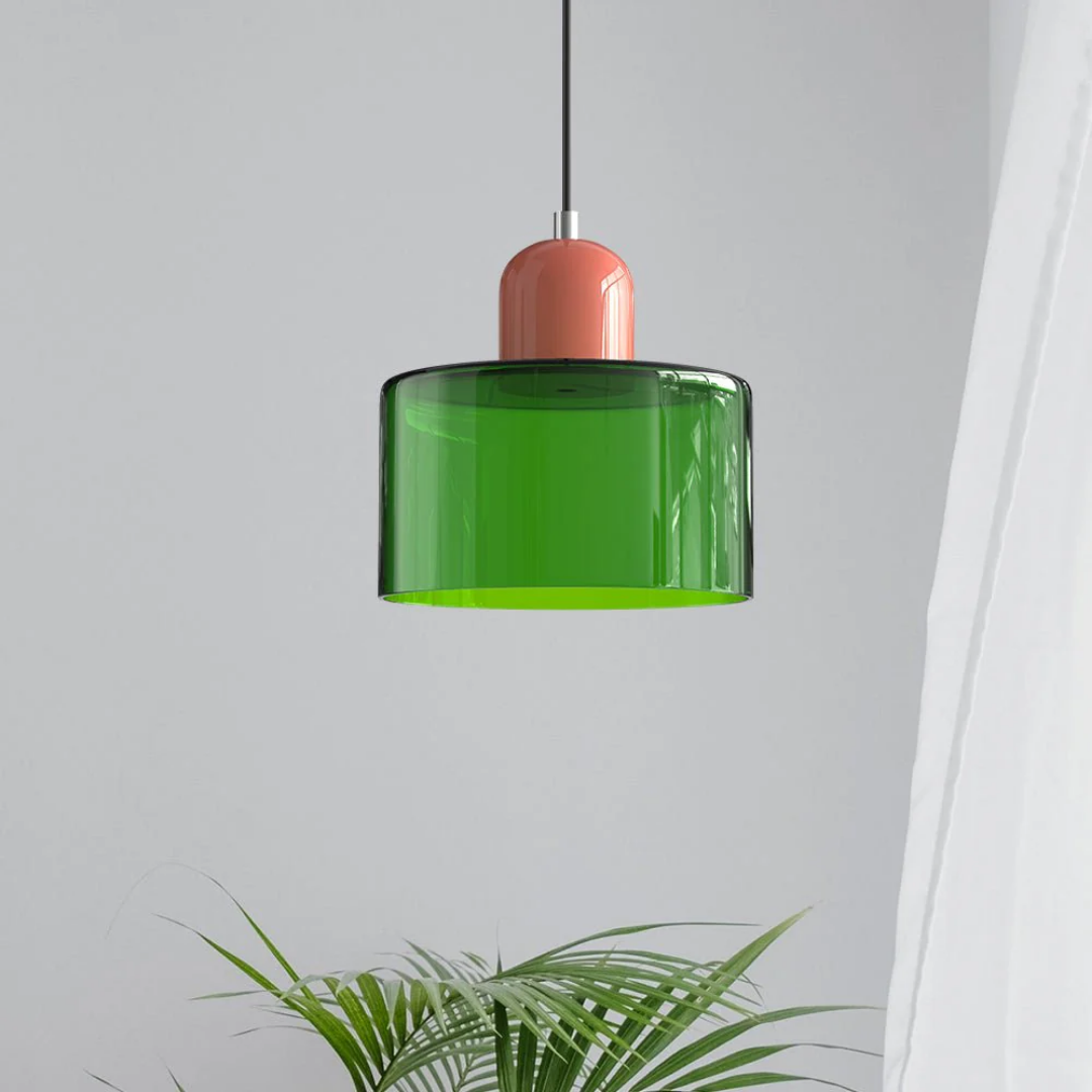 Sansoti | Lismeno Retro Hanglamp – Glazen Hanglamp met Warm Licht voor Eettafel, Keuken & Woonkamer