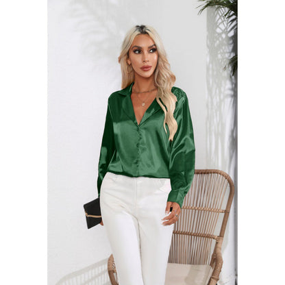 Dames Blouse Elegante Satijn blouse voor Vrouw