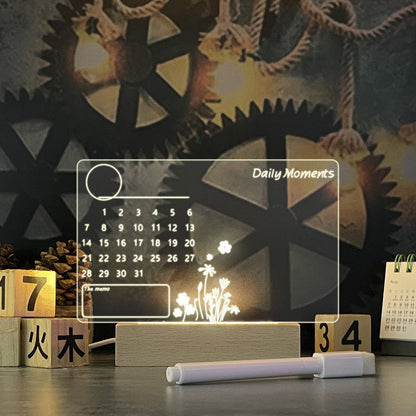 Schrijfbaar Nachtlampje met LED-Verlichting – Creatief Memobord voor Berichten en Notities