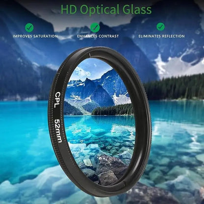 CPL Filter Smartphone 52mm Clip Reflecties Verminderen Kleurverzadiging Buiten Reisfotografie Polarisatiefilter Android iPhone