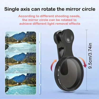 CPL Filter Smartphone 52mm Clip Reflecties Verminderen Kleurverzadiging Buiten Reisfotografie Polarisatiefilter Android iPhone