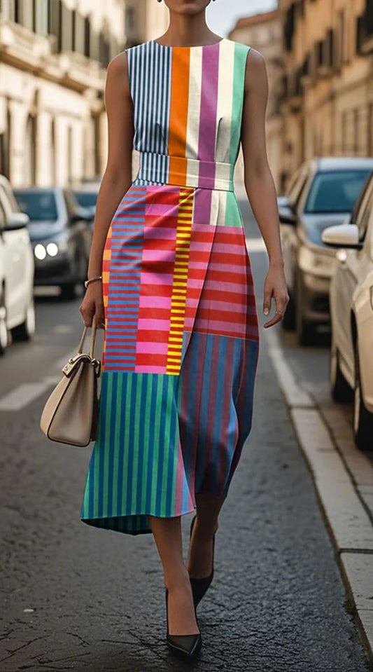 Mouwloze Dames Jurk met Bloemenprint Zomerjurk - StudioMarella
