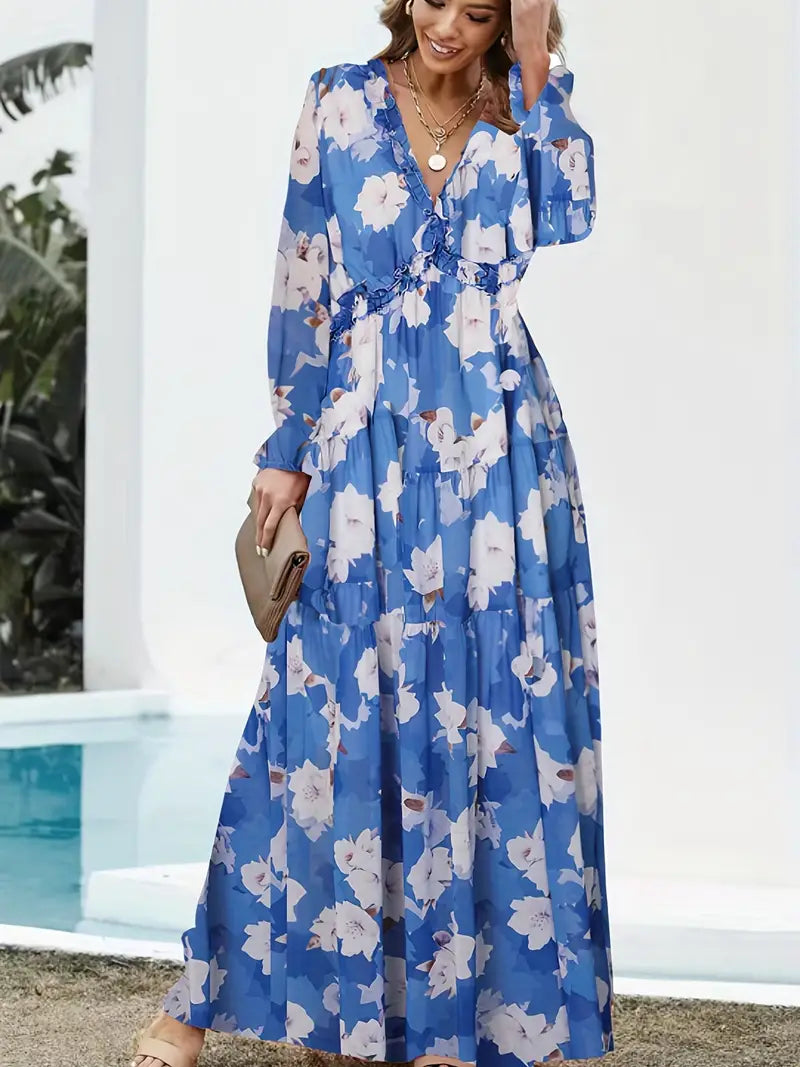 Vrouwelijke Bloemen Maxi Jurk Zomerjurk voor Dames