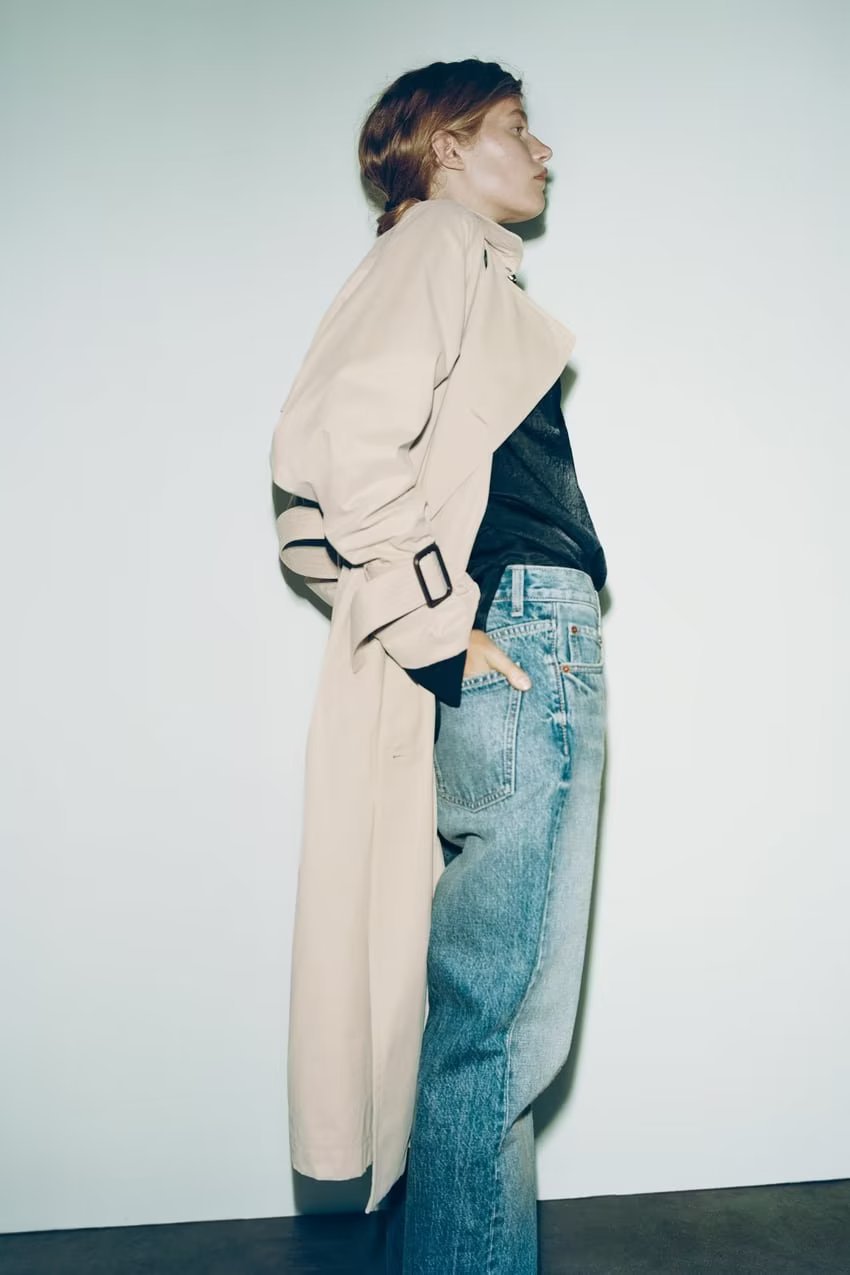 Dames Trenchcoat Lange Voorjaarsjas met Ceintuur Trendy Look