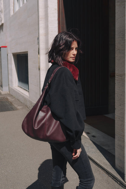 Vegan Leren Schoudertas met Verstelbare Riem en Luxe Design