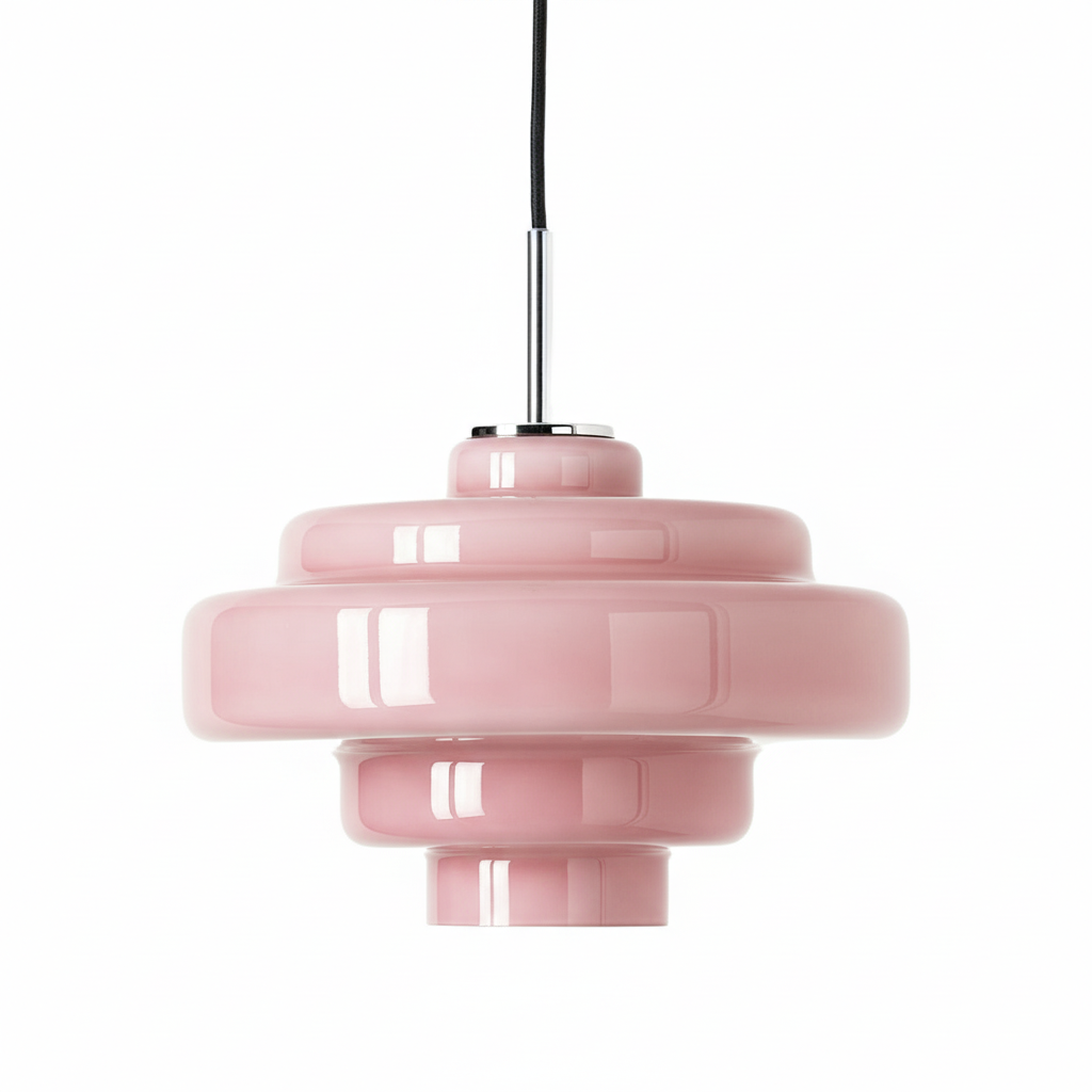 Gekleurde Glazen Hanglamp met Verstelbare Ophanging – Moderne Lichtpunt voor Eetkamer Keuken Woonkamer
