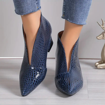 Vrouwelijke Laarzen Slip-On Lage Hak voor Dames