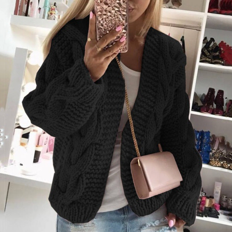 Dames Vest Gebreid Kabelpatroon Stijlvol Warm