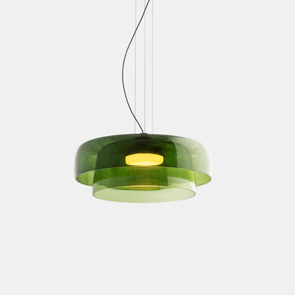Hanglamp Glas Nordisch Design Gelaagd 1 2 3 Niveaus Oranje Groen Grijs Eetkamer Keuken Woonkamer Pendellamp Warm Licht LED Verstelbaar