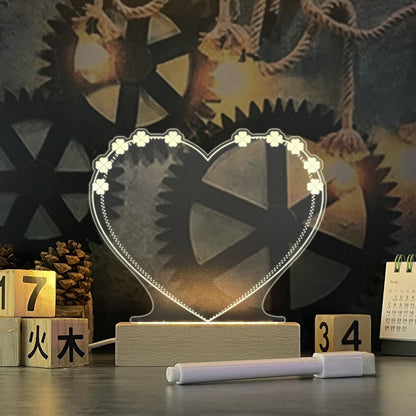 Schrijfbaar Nachtlampje met LED-Verlichting – Creatief Memobord voor Berichten en Notities