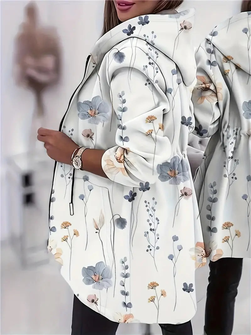Dames Capuchon met Trekkoord Bloemendesign