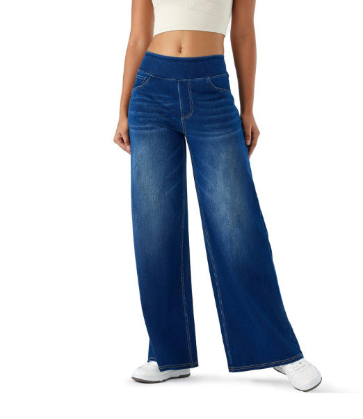 Dames Broek Wijd Model Stretch Denim