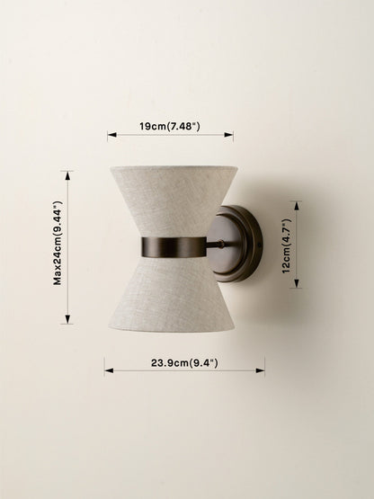 Wandlamp Linnen Design Brons Up Down G9 Wandverlichting Modern