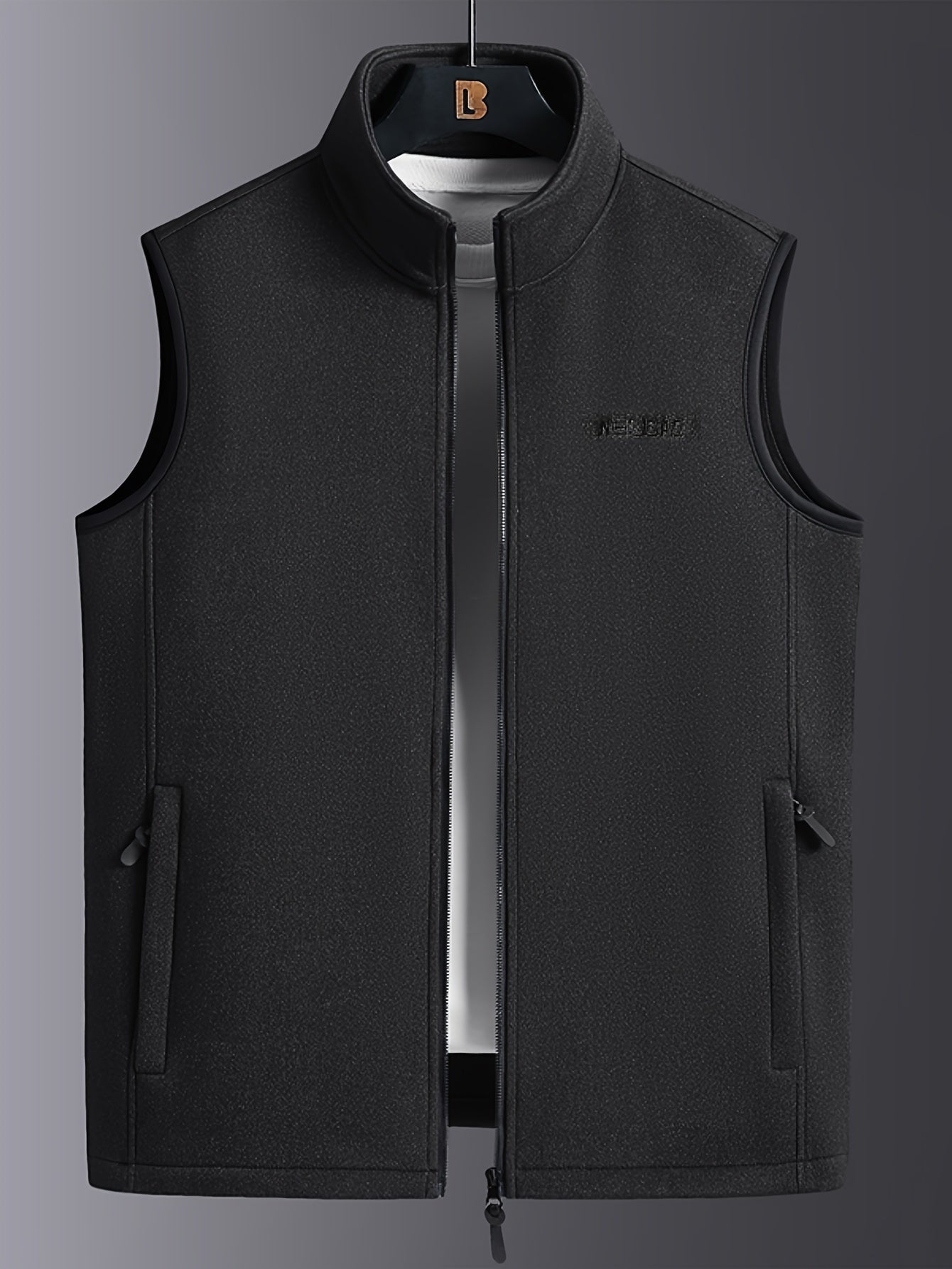 Lichte Pile Gilet met Opstaand Kraag