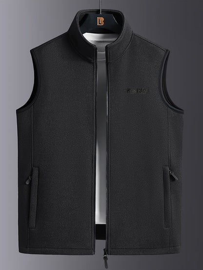 Lichte Pile Gilet met Opstaand Kraag
