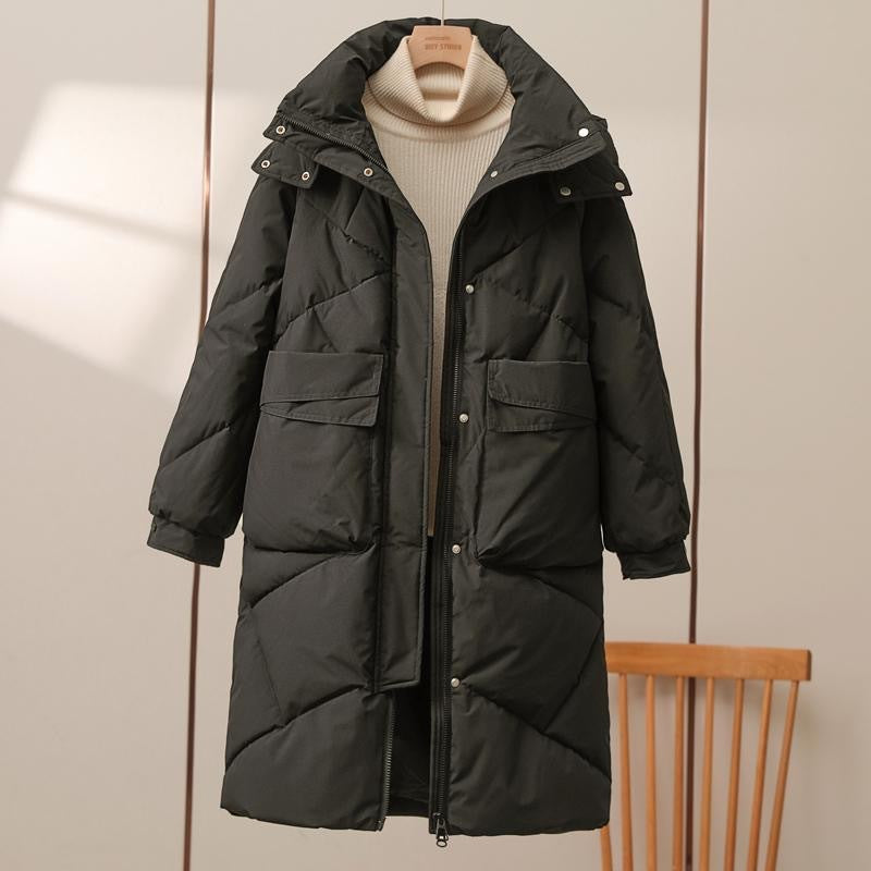 Dames Winterjas Warm en Gewatteerd Middellange Lengte
