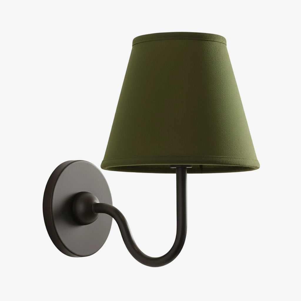 Wandlamp met Geplisseerde Stoffen Kap – Klassieke Verlichting voor Slaapkamer en Woonkamer