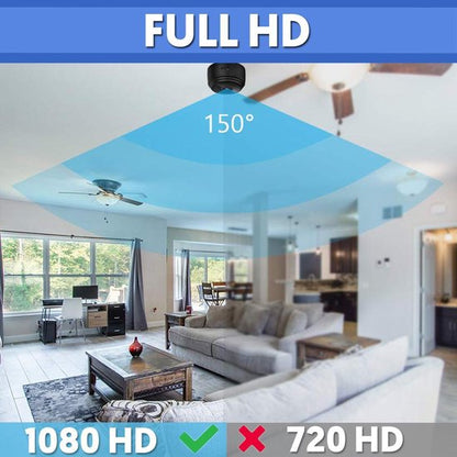 Compacte Beveiligingscamera HD 1080P Draadloos Infrarood Nachtzicht WiFi 150° Breedte Magnetische Montage App Bediening