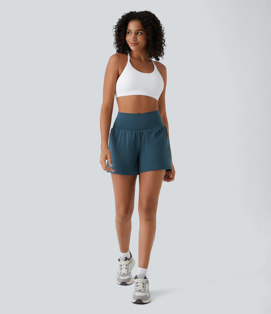Yoga Shorts 2-in-1 met Zakken voor Vrouwen Sport - StudioMarella