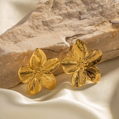 Dames Oorstekers Bloem Roestvrij Staal Elegant Design
