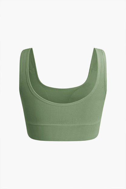 Yogaset Dames Naadloos met Crop Top en Shorts
