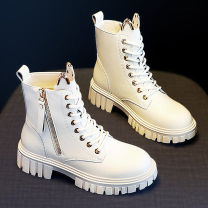 Dames Boots met Veters en Rits Modern Trendy Design