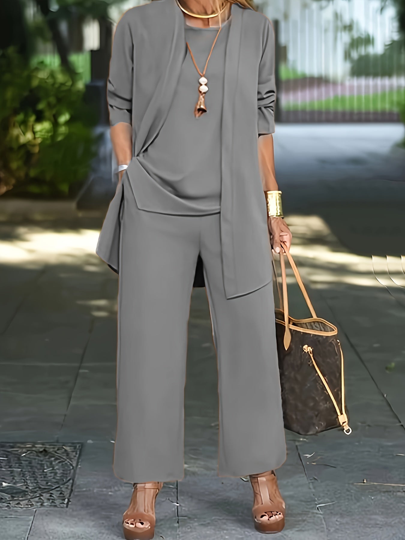 Dames Elegante 3-delige Set Stijlvol Comfortabel