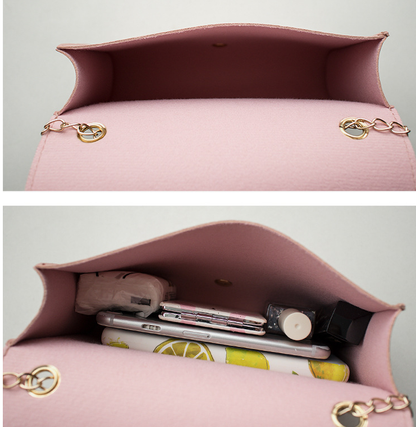 Dames Schouder tas met Ketting en Lippenstift Detail Stijlvol