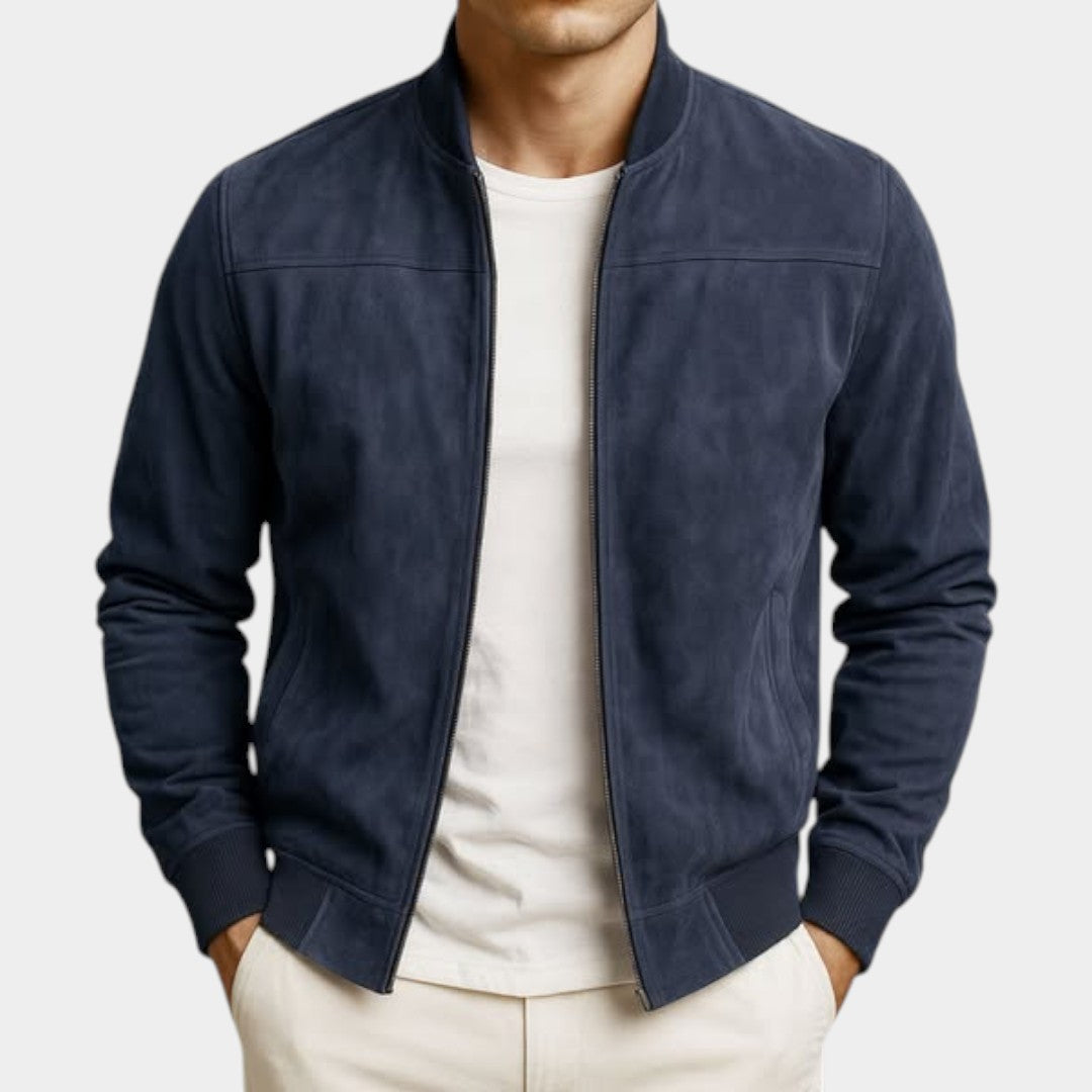 Heren Bomberjack Suède Regular Fit