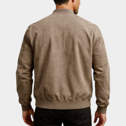 Heren Bomberjack Suède Regular Fit