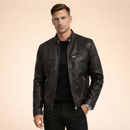 Leren Jack Elegant Tijdloos Design voor Mannen