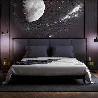 Sterrenprojector voor Slaapkamer LED Galaxy Projectorlamp met Timer Zwart/Wit